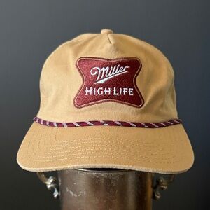 Miller High Life Trucker Rope Vintage Style Snapback Baseball Hat